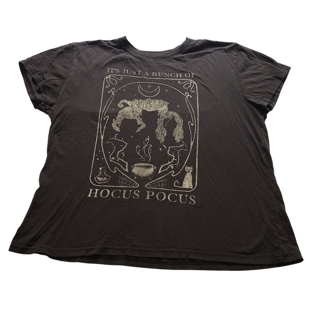 Disney Hocus Pocus Sanderson Sisters Graphic T-Shirt Black Women's 2X Halloween